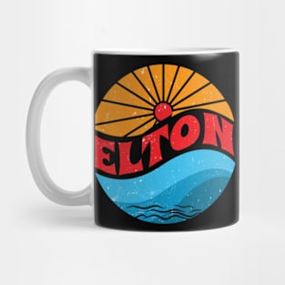 Graphic Lovely Elton Name Flowers Vintage Classic Styles Mug